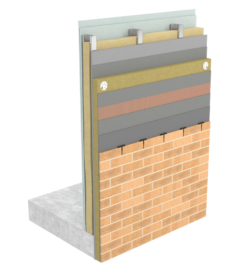 WallClad Insulated Bonded Brick Slip Cladding System