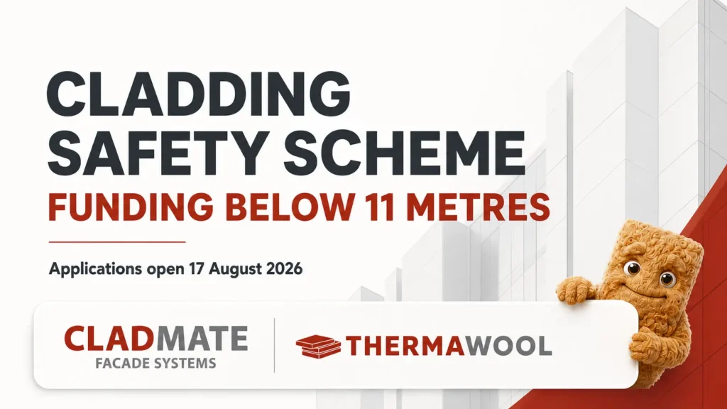 Cladding Safety Scheme funding below 11 metres – applications open 17 August 2026